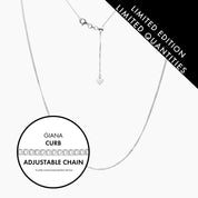 Roma Italian Adjustables Necklaces Italian Giana Curb Adjustable Chain