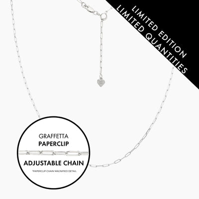 Roma Italian Adjustables Necklaces Italian Graffetta Paperclip Adjustable Chain