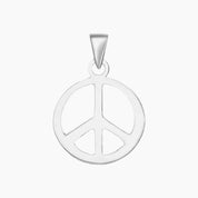 Roma Silver Collection Pendants Pendant Sterling Silver Peace Sign Pendant