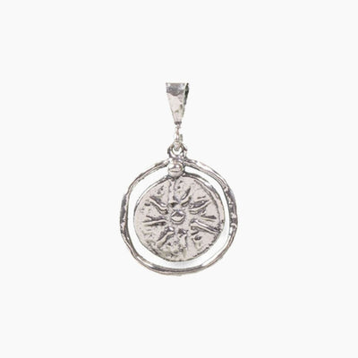 Roman Glass Jewelry Pendants Pendant Reversible Replica Widow's Mite Sterling Silver Pendant