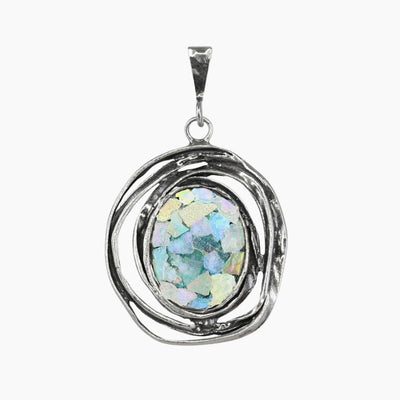 Roman Glass Jewelry Pendants Pendant Roman Glass Nested Egg Pendant