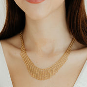 Silk Collection Necklaces Gold Silk Collection Gold Statement Necklace