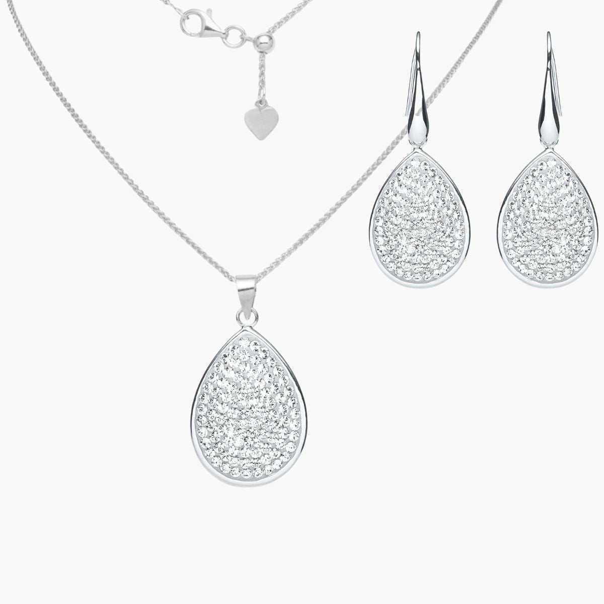 Crystallized by swarovski triple deals teardrop necklace